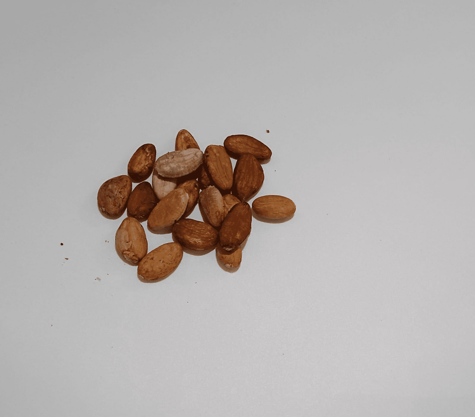 Cacao beans, Theobroma cacao. Fermented in wooden boxes, sun-dried, then hand-sorted to remove flat, broken, and mouldy beans. Fermentation is what develops th
